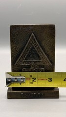 Vintage Tinactin Pharmaceutical Sulphur Symbol Metal Paperweight (1981)