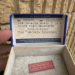 VTG c.1950s PATTERSON PARK PHARMACY Baltimore, MD Prescription Pill Box EMPTY