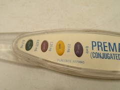 Vintage PREMARIN Drug Advertising Promo Letter Opener 8 in – Acrylic W/ TABLETS