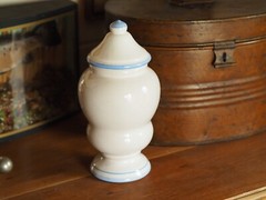 Vintage French Transferware Floral Apothecary Chemists Drug Jar Fleur de Anis
