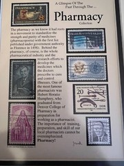 Framed History Of Pharmacy Stamps Jack Rabbit Professional Frame Pharmacist