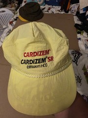 Cardizem Neon Yellow Baseball Cap Hat Rare Drug Rep Advertising Big Pharma