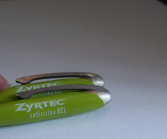 Zyrtec Pharmaceutical Promo Pens – Metal – Drug Rep Advertising – Lot of 2