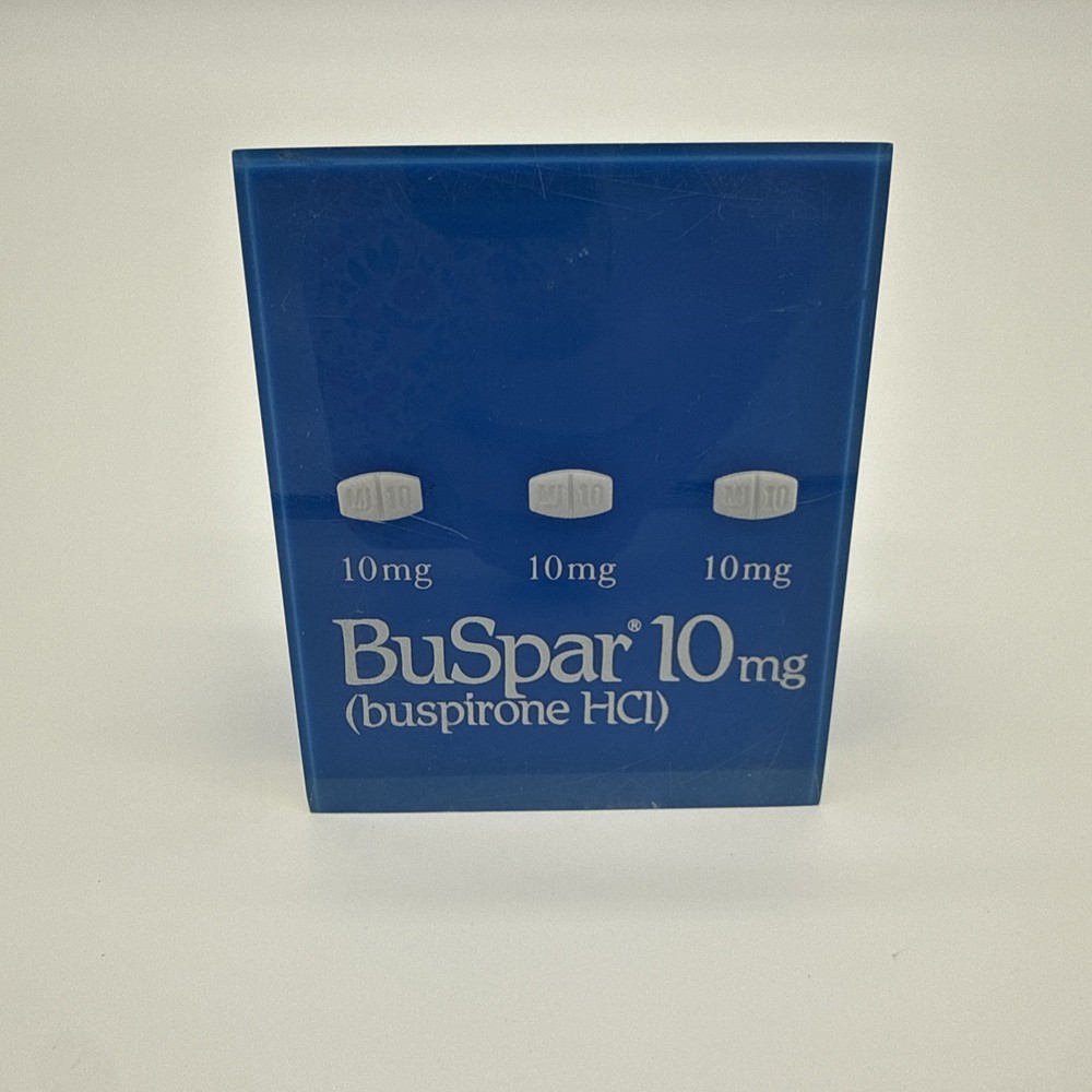 Buspar Pharmaceutical Rep Paperweight Display Advertisement Sign Promotional