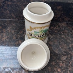 Fol. Bellad. Ceramic Apothecary Jar With Lid – Ceramic Pharmaceutical VTG 7.5