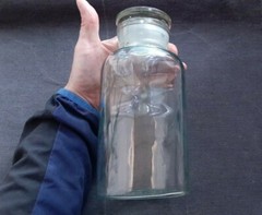 Pharmacy jar for reagents with an unpolished lid volume 1000 ml USSR