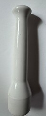 Vintage Mid-Century MCM Lab Heavy White Porcelain Cooper Mortar & Pestle 1950s