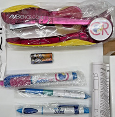 Ambient CR Stapler Tape Dispenser Pen light NasacortAQ Actonel Ballpoints NOS