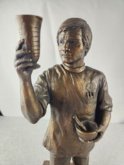 XL Bronze Apothecary Pharmacist Pharmacy Statue Trophy Award Figure Vtg