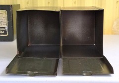 Five Antique Phillips Metal Prescription File Boxes