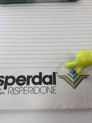 Lot of 2 Risperdal Medical Drug Rep Pharmaceutical Pens White Green And Notepad