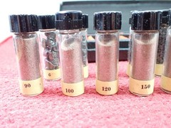 Vintage Rare Set of Carborundum Co. Sample Display Set of Grit Sizes