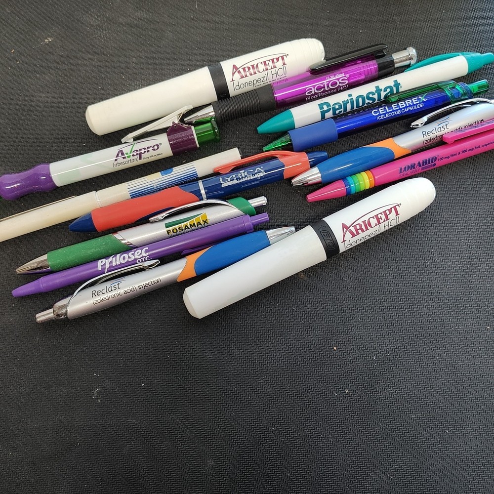 Pharmaceutical Drug Rep 11 Pens 2 Hi Liters Some Dried Out 13 Total