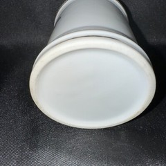Porcelain Apothecary Jar Pulvis Gold Trim DOM Vintage Cotton
