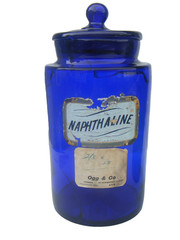 Antique Apothecary Jars cobalt blue and Green Pharmacy
