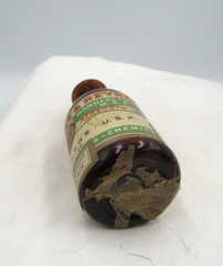 BW – 1920’s Magnus, Mabee & Reynard Oil of Nutmeg 3 1/4 “ Amber Medicine bottle