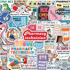 100 Funny Pharmacist Waterproof Stickers – Perfect for Laptops & Water Bottles