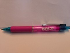 Prevacid-Pink/Green Plastic Pen-Pharmaceutical Drug Rep Collectible Pen