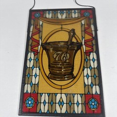 SECUNDUM ARTEM ’76, PHARMACY CELEBRATES AMERICA’S BICENTENNIAL STAINED GLASS