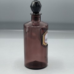 Antique Amethyst Glass Apothecary Bottle Royal Pharma Society Bismuth 7″