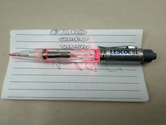 Rare Lescol XL Red Light-Up PEN Drug Rep Pharmaceutical Promotional Advertising