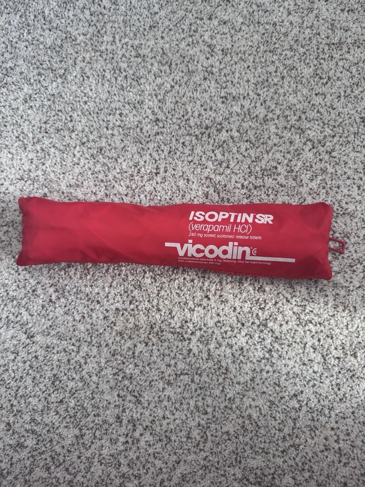 Vicodin Isoptin Drug Rep Narcotic Red Umbrella Rx Pharma Swag 80s VERY RARE