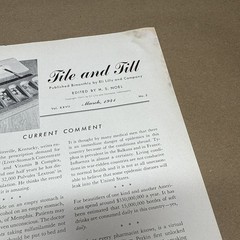Tile And Till Magazine Eli Lilly And Company March 1941 – Indianapolis Indiana