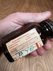 Vintage Pill Bottle Tolserol With Codeine Empty Bottle Narcotic Squibb 100