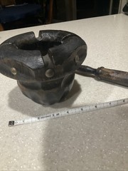 Vintage Wooden Mortar And Pesto About 5 Inches Tall