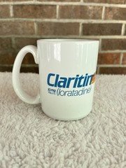 Collectible Claritin Pharmaceutical Logo Mug Drug Representative Ceramic Mug