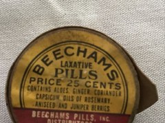 BEECHAMS Laxative PILLS VINTAGE TUBE, BLOOMFIELD, NEW JERSEY