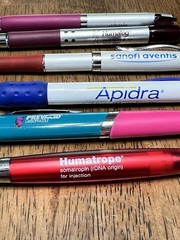 Lot of 6 Drug Rep Metal & Plastic Promo Pens (Dry) Humalog, Prevacid +READ+