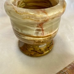 Vintage Fred Harvey Trading Co Onyx Mortar & Pestle Set – Original Tag