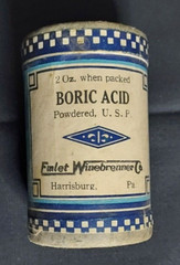 New Old Stock Medicine Container Boric Emlet Winebrenner Co Harrisburg PA