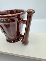 Vtg McCoy Schering Rx Galen 131-201 AD Coffee Tea Mug Cup Brown 1960