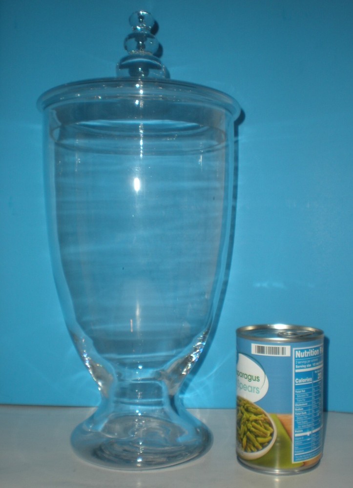 Vintage Huge 16″ Apothecary Candy Jar Drug Store Pharmacy Display RARE n2