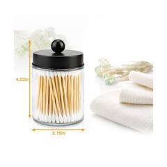 4 Pack Glass Apothecary Jars with Lids for Bathroom, Cute Qtip … FAST USA SHIP