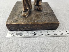 XL Bronze Apothecary Pharmacist Pharmacy Statue Trophy Award Figure Vtg