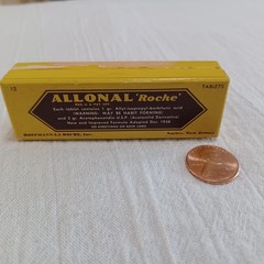 Rare Vintage 1930s Roche Allonal Pharmaceutical Box Medical Ephemera Advertising