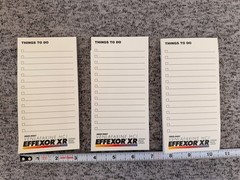 Effexor XR Pharmaceutical Lot of 3 To Do List Notepads Advertising Drug Rep