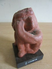 4 Vintage Mexican Terracota Figures Anxiety / Depression – Adv. for Etrafon