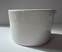 Vintage Mid-Century MCM Lab Heavy White Porcelain Cooper Mortar & Pestle 1950s