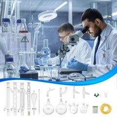 Chemistry Glassware Set – 32PCS Laboratory Glassware Kit with 24/40 Joint 100…
