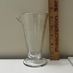 Antique Apothecary Pharmacy Conical Measuring Footed Beaker Cup 5.25” Tall