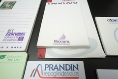 Pharmaceutical Drug Rep Partial Notepad Sticky Notes Stapler Message Pad Lot Vtg