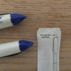 2 CRESTOR Pens, Drug Rep Pharmaceutical Advertising, Heavy Metal, Twist