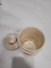 Vintage Darvon Compound 65 Apothecary Pharmaceutical Glass Jar w/ Lid Ceramic