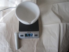 Vtg Coors USA Heavy White Porcelain Lab Mortar & Pestle Apothecary