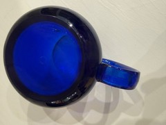 RARE Cobalt Blue Mug Seroquel Pharmaceutical Sales Rep Promotional Heavy Acrylic