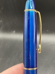 ZYRTEC Blue Gold Heavy Metal Medical Drug Rep Ballpoint Pen Cetirizine HCl WORKS
